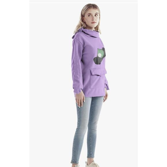 Frog Hoodie Oversized Graphic Hoodie Sweatshirt Pullover SIZE 2XL - Picture 6 of 6